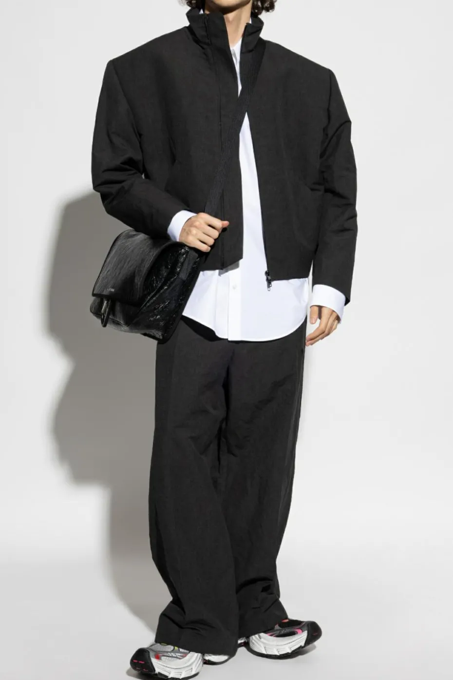 Balenciaga GREY Loose-fit pleated trousers