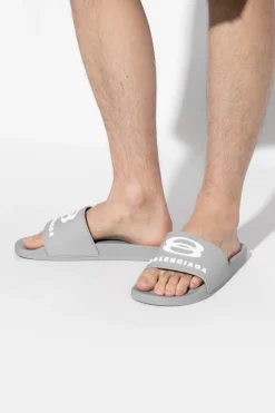 Balenciaga GREY Rubber flip-flops