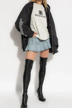 Balenciaga GREY Sweatshirt with a vintage effect