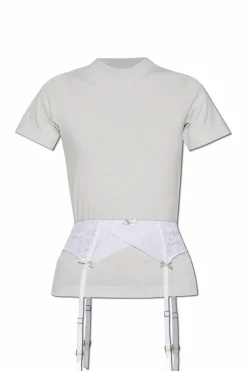 Balenciaga GREY T-shirt with lace insert