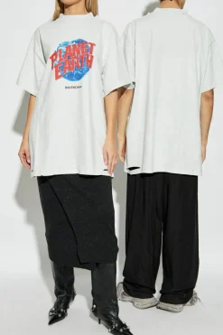 Balenciaga GREY T-shirt with ‘vintage’ effect