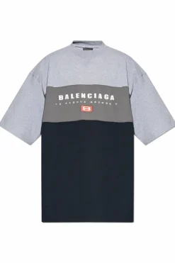 Balenciaga GREY T-shirt with printed logo
