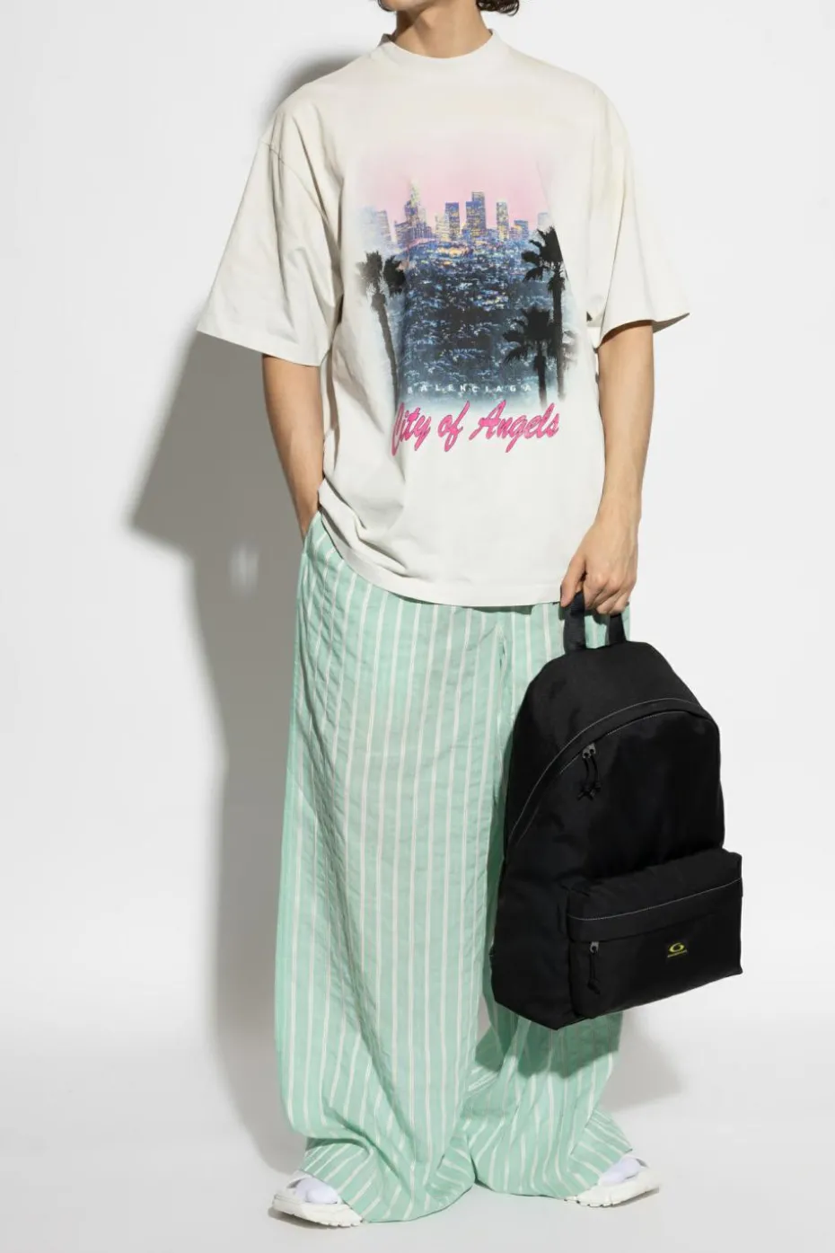 Balenciaga GREY T-shirt with colorful print