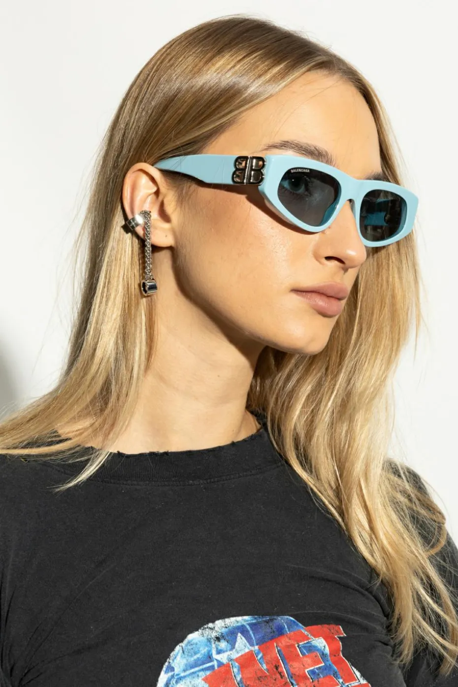 Balenciaga light blue Sunglasses