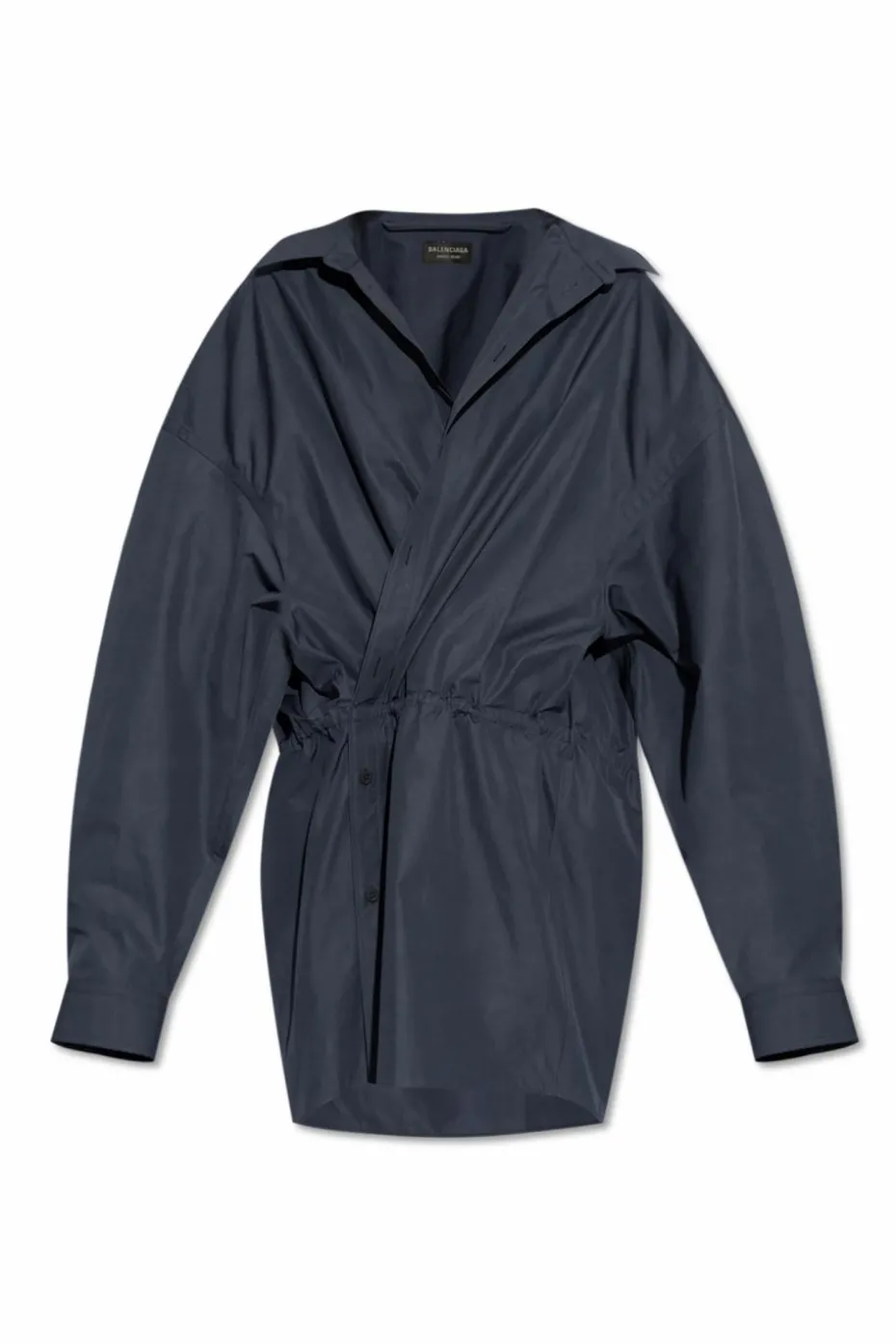 Balenciaga NAVY BLUE Cotton dress with draping