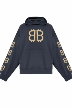 Balenciaga NAVY BLUE Cotton sweatshirt