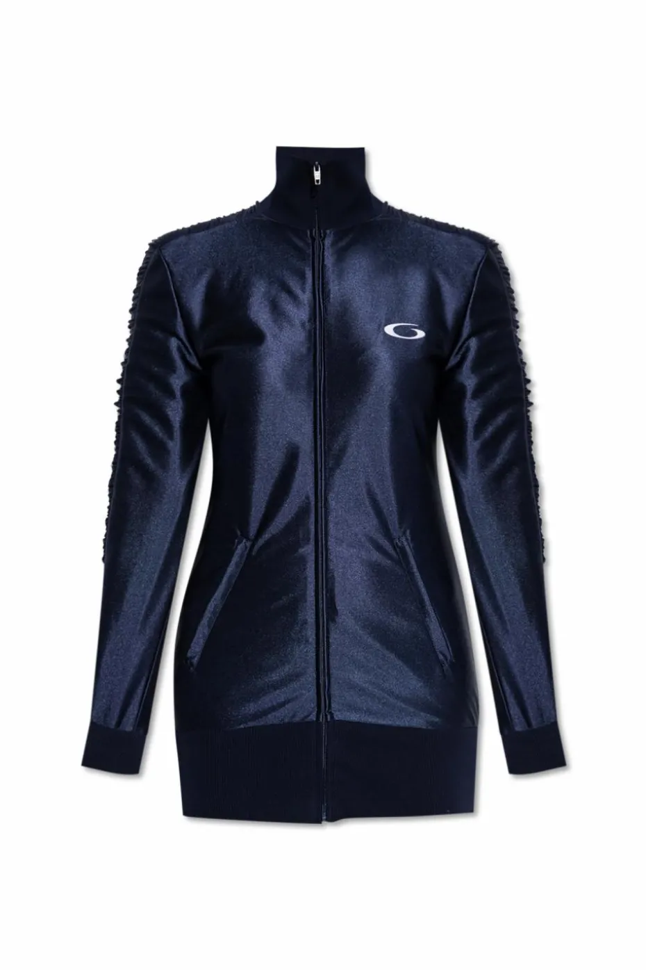 Balenciaga NAVY BLUE Dress with decorative draping on the sleeves