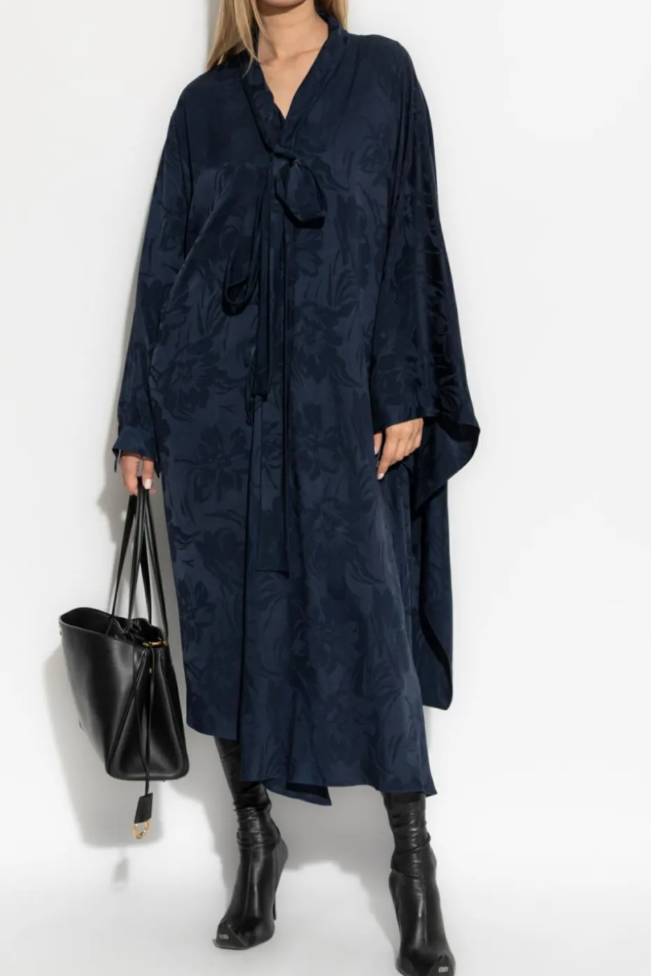 Balenciaga NAVY BLUE Dress with floral motif