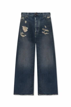 Balenciaga NAVY BLUE Jeans with 'vintage' effect