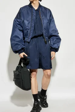 Balenciaga NAVY BLUE Shirt with monogram