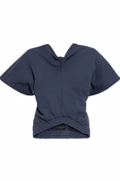Balenciaga NAVY BLUE Top with vintage effect
