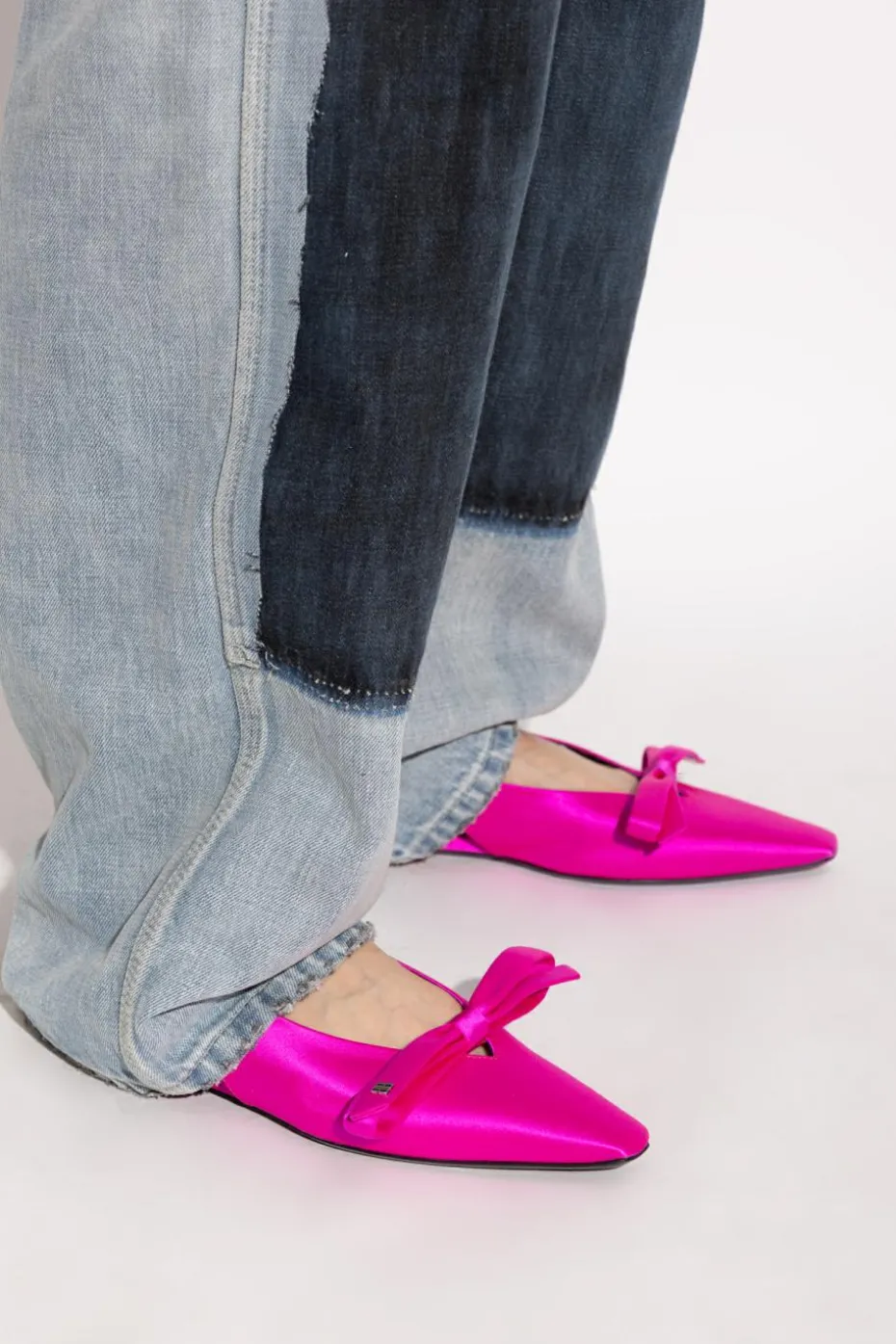 Balenciaga neon Satin shoes