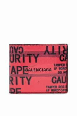 Balenciaga PINK Leather wallet with logo