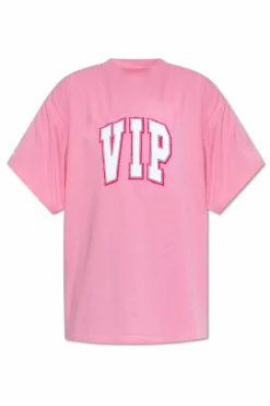 Balenciaga PINK T-shirt with `vintage` effect