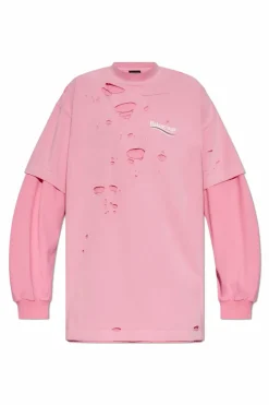 Balenciaga PINK T-shirt with logo