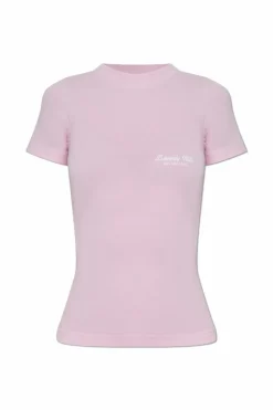 Balenciaga PINK T-shirt with embroidered logo