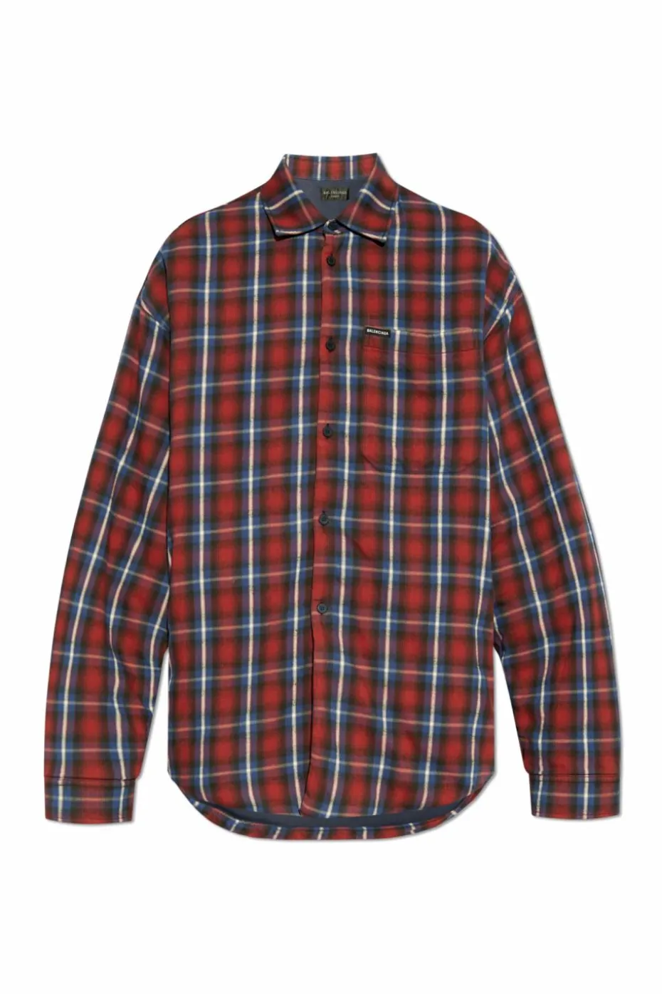 Balenciaga RED Plaid pattern shirt