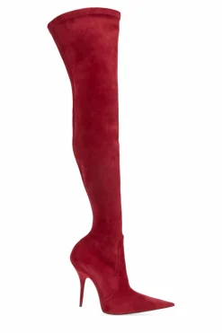 Balenciaga RED Suede heeled boots Avenue