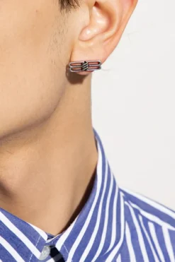 Balenciaga SILVER ‘BB Icon’ earrings