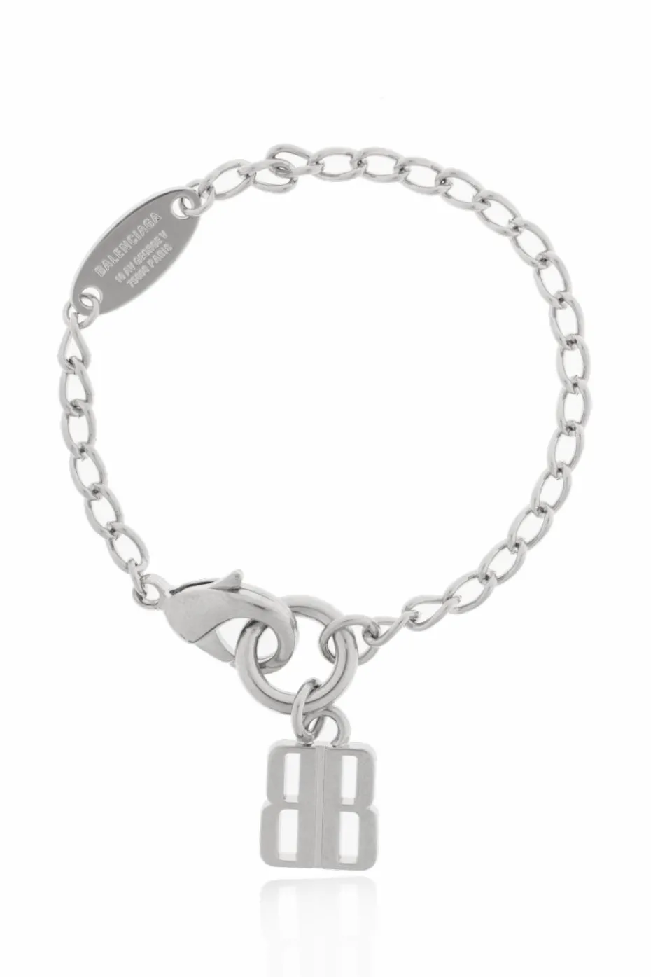 Balenciaga SILVER Bracelet with a logo-shaped pendant