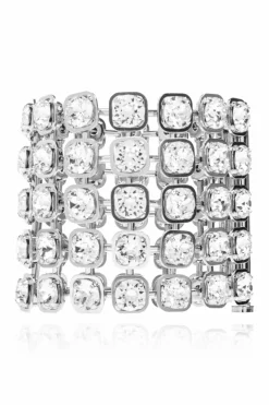Balenciaga SILVER Bracelet with Shimmering Crystals