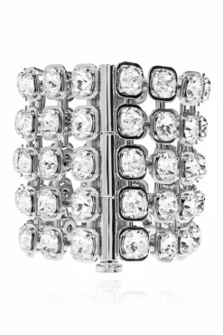 Balenciaga SILVER Bracelet with Shimmering Crystals