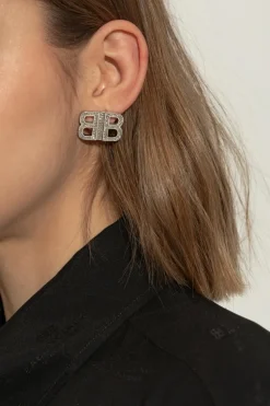 Balenciaga SILVER Brass earrings