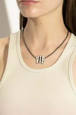 Balenciaga SILVER Brass necklace
