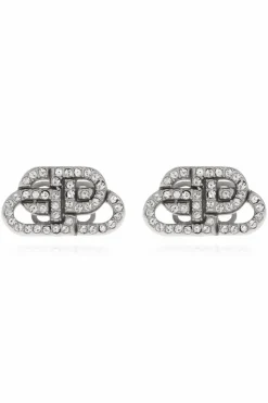 Balenciaga SILVER Earrings with logo