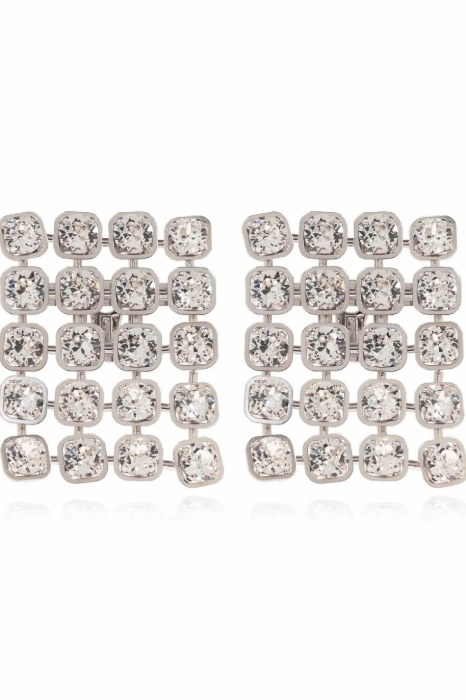 Balenciaga SILVER Earrings with shimmering crystals