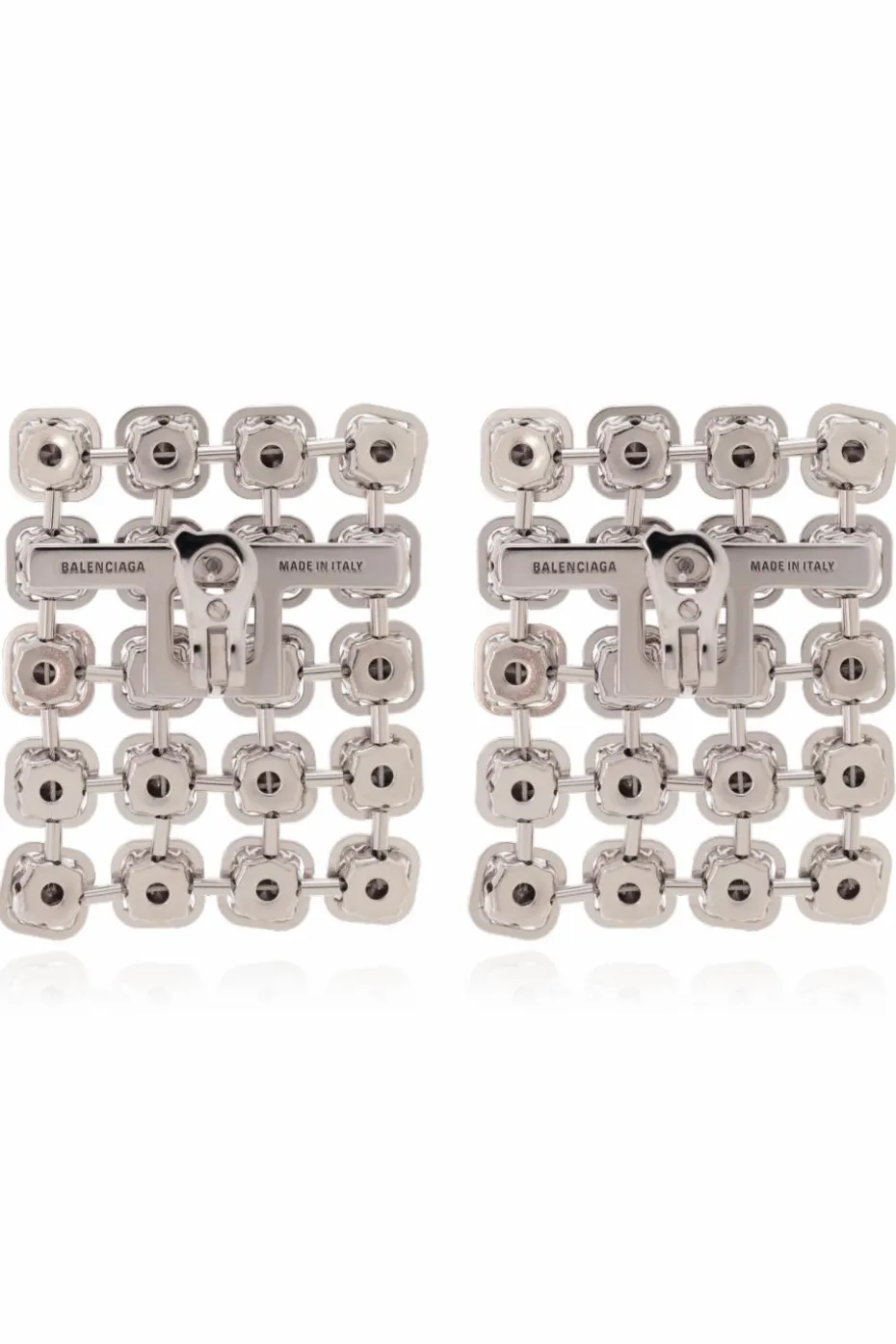 Balenciaga SILVER Earrings with shimmering crystals