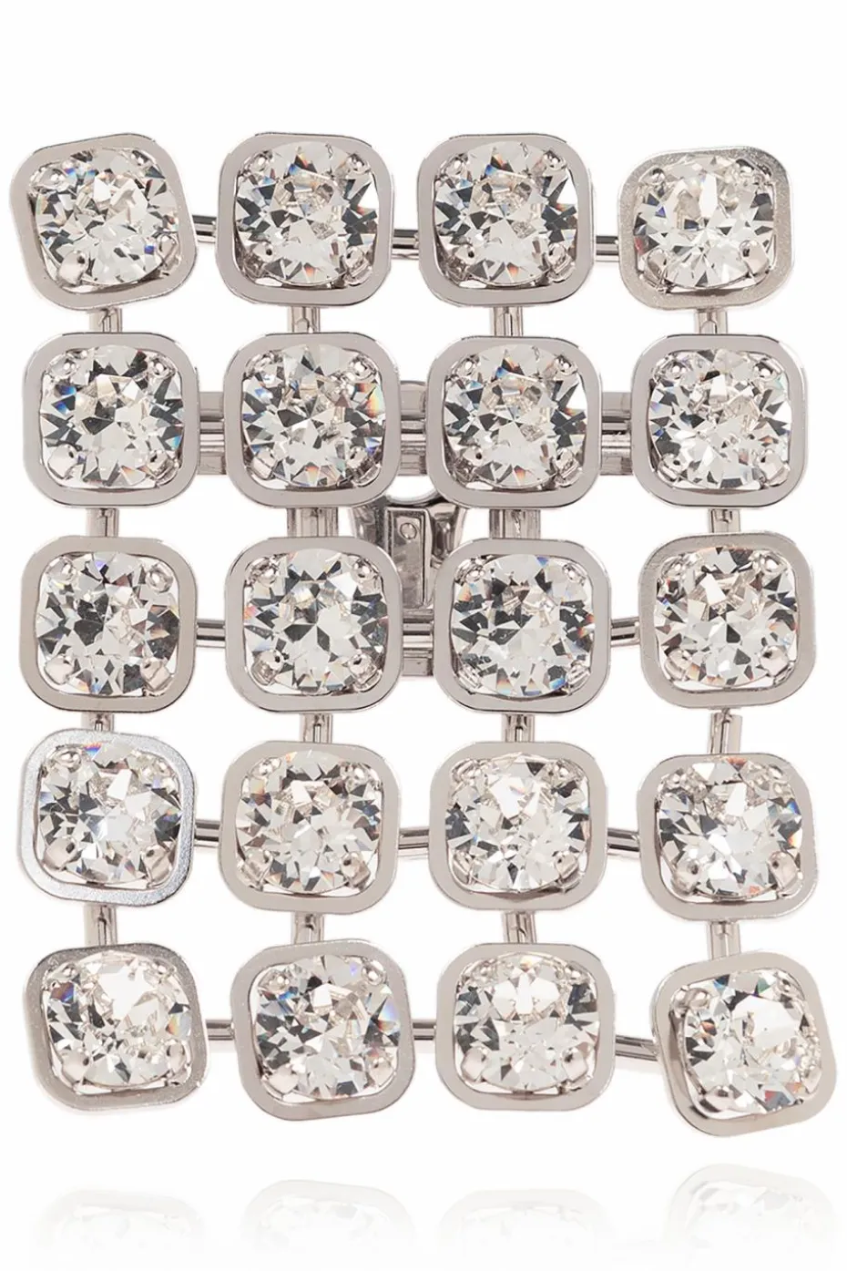 Balenciaga SILVER Earrings with shimmering crystals