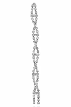 Balenciaga SILVER Earrings with shimmering crystals