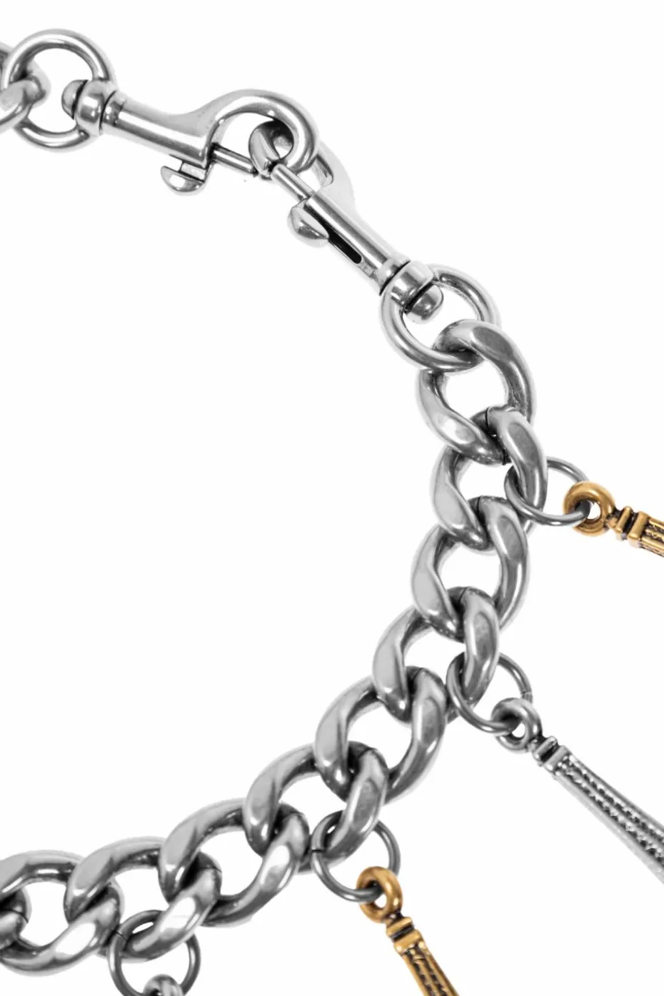 Balenciaga SILVER Pants chain with charms Souv Eiffel Tower