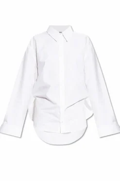 Balenciaga WHITE Loose-fit cotton shirt