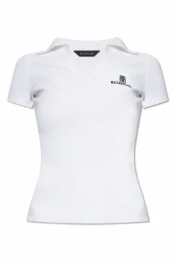 Balenciaga WHITE Polo with embroidered logo