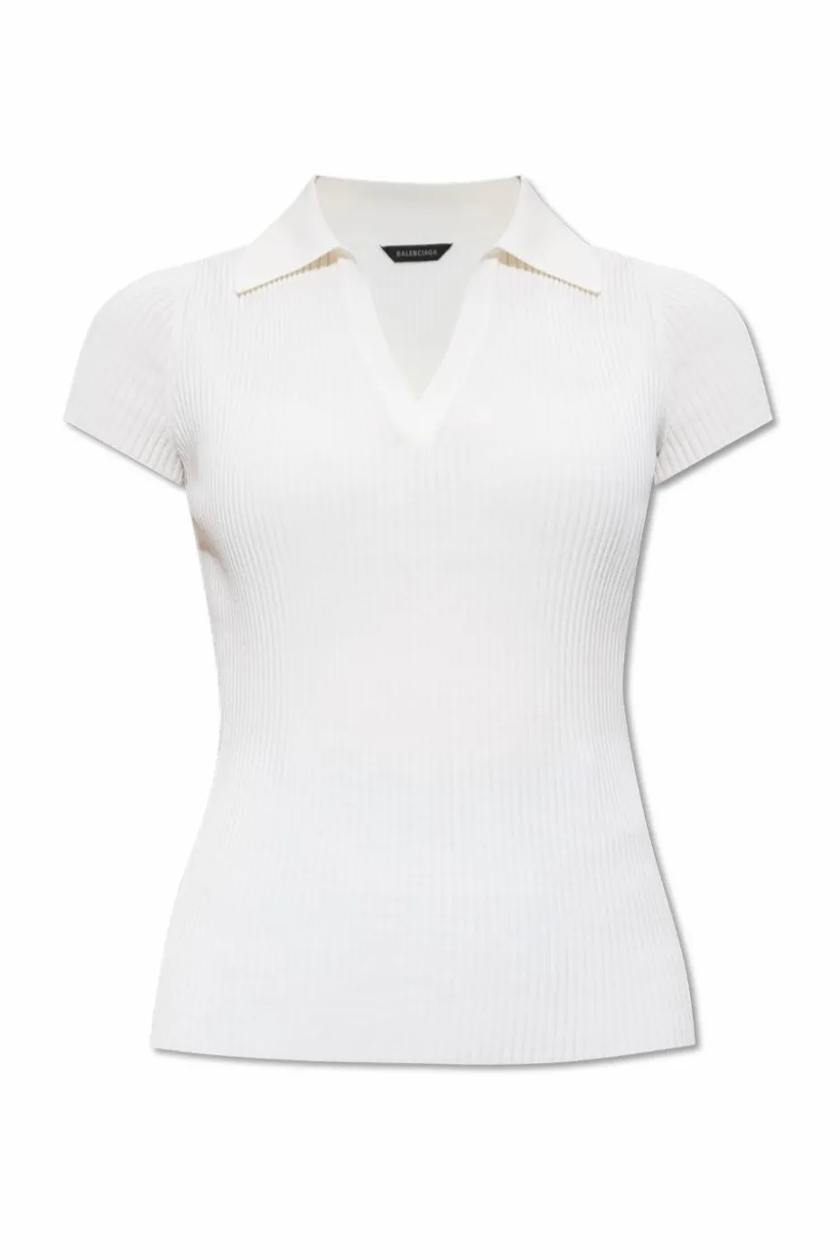 Balenciaga WHITE Ribbed polo