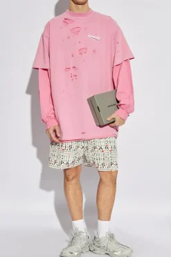 Balenciaga WHITE Shorts with logo