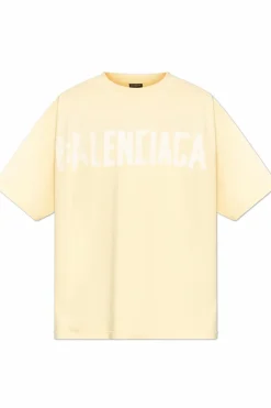 Balenciaga YELLOW T-shirt with logo