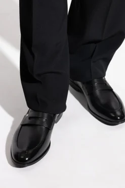 Bally BLACK Leather 'loafers' shoes