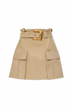 Balmain beige Cargo skirt