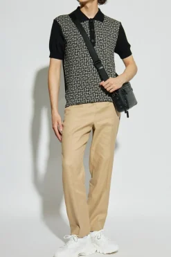 Balmain beige Creased trousers