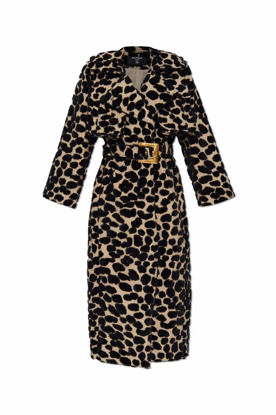 Balmain beige Patterned coat