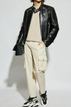 Balmain beige Sweater with snap fastening on the shoulder