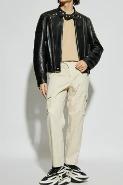 Balmain beige T-shirt with printed logo