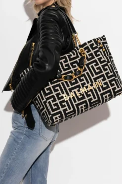 Balmain BLACK "1945 Soft" shopper bag