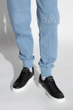 Balmain BLACK ‘B-Court’ leather sneakers