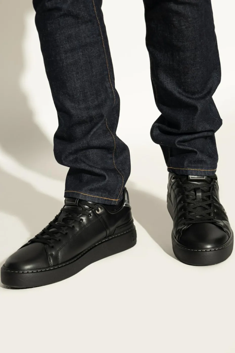Balmain BLACK "B-Court" sports shoes