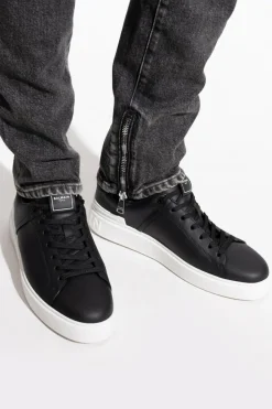 Balmain BLACK "B-Court" sports shoes