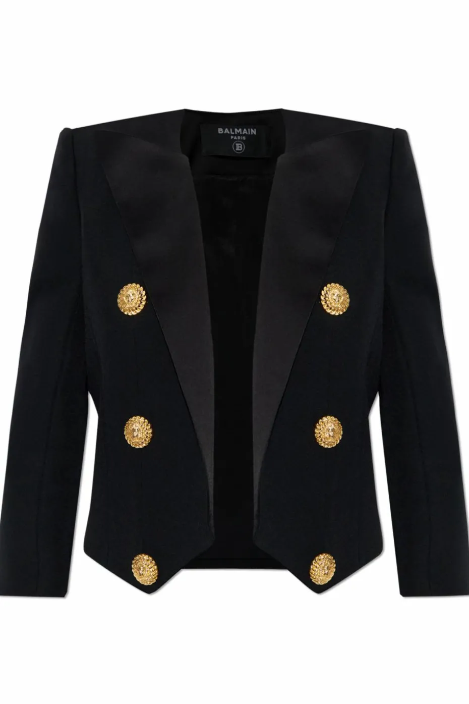Balmain BLACK Blazer with satin lapels